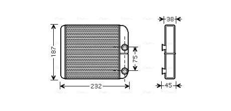 Теплообмінник, система опалення салону CLEVER FIT AVA COOLING VO6129