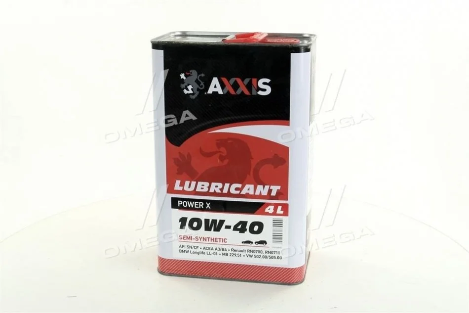 Олива моторн. AXXIS 10W-40 Power x (Каністра 4л) Олива моторн. AXXIS 10W-40 Power x (Каністра 4л)