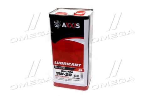 Масло моторн. 5W-30 С4 RN0720 (Каністра 4л) AXXIS AX-2189
