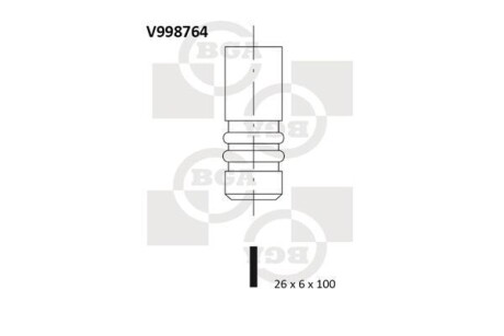 Клапан двигуна BGA V998764