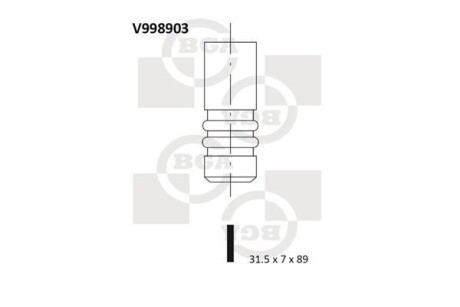 Клапан двигуна BGA V998903