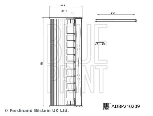 Фільтр масляний BLUE PRINT ADBP210209 (фото 1)