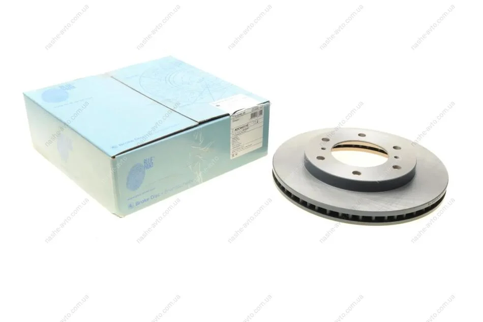 Диск гальмівний передній Mitsubishi (вир-во Blue Print) BLUE PRINT ADC443110 (фото 1)