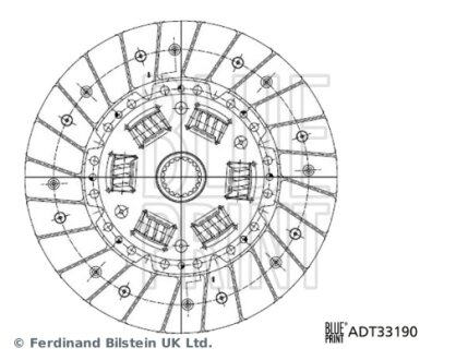 Диск зчеплення BLUE PRINT ADT33190