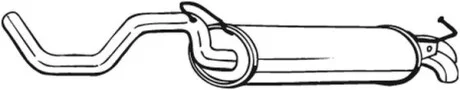 Глушитель, алюм. cталь, задняя часть AUDI A3 96-03  BOSAL 278145