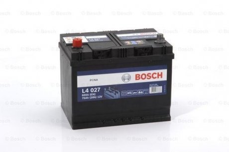 Акумулятор 12В/75Аг/600А/18,1кг BOSCH 0 092 L40 270 (фото 1)