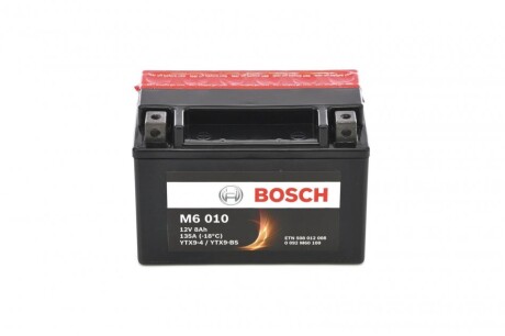 МОТОЦИКЛЕТНА АКУМУЛЯТОРНА БАТАРЕЯ BOSCH 0 092 M60 100 (фото 1)