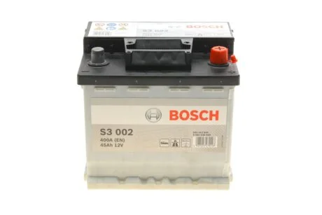 Акумулятор 45Ah-12v (S3002) (207x175x190),R,EN400 !КАТ. -20% BOSCH 0092S30020
