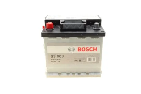 Аккумулятор 45Ah-12v (S3003) (207x175x190),L,EN400 BOSCH 0092S30030