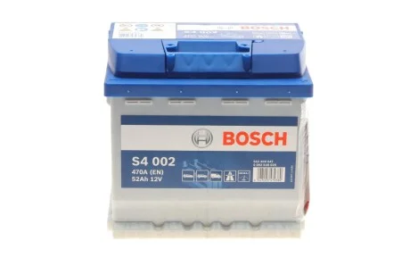 Акумулятор 52Ah-12v (S4002) (207x175x190),R,EN470 !КАТ. -20% BOSCH 0092S40020