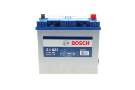 Акумулятор 60Ah-12v (S4024) (232x173x225),R,EN540 BOSCH 0092S40240