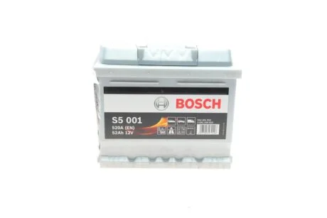 Автомобільний акумулятор S5 Silver Plus 52Ah 520A R+ BOSCH 0092S50010