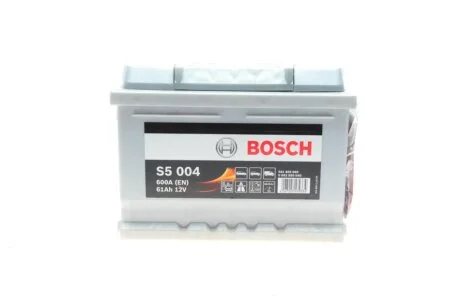 Акумулятор 61Ah-12v (S5004) (242x175x175),R,EN600 !КАТ. -10% BOSCH 0092S50040