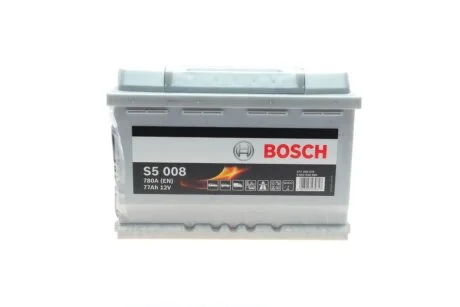 Акумулятор 77Ah-12v (S5008) (278x175x190),R,EN780 BOSCH 0092S50080
