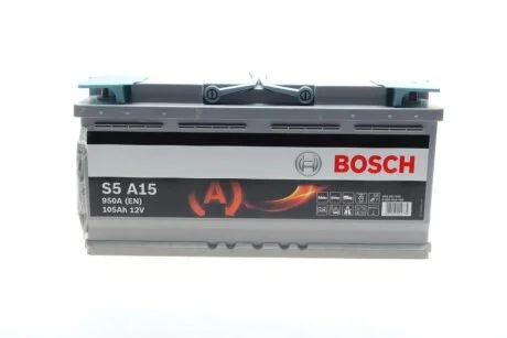 Акумулятор 105Ah-12v AGM (S5A15) (394х175х190), R, EN 950 BOSCH 0092S5A150