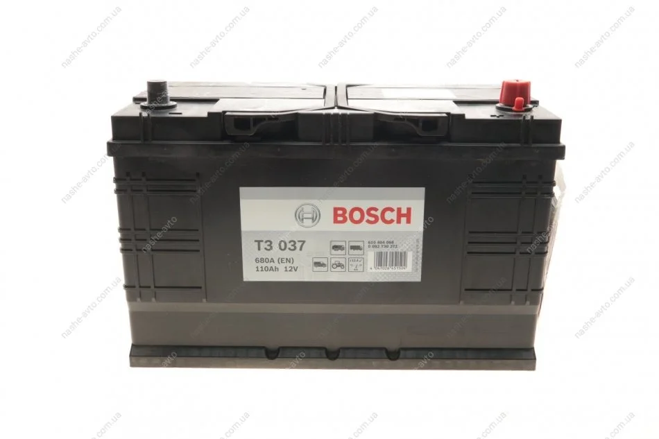Акумулятор Bosch 12В/110Аг/680А/28,58кг BOSCH 0 092 T30 371 (фото 1)