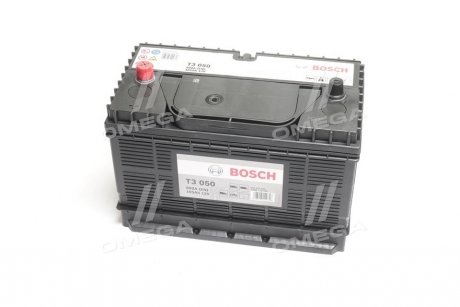 Акумулятор 105Ah-12v (T3050) (330x172x240),L,EN800 клеми по центру BOSCH 0092T30500