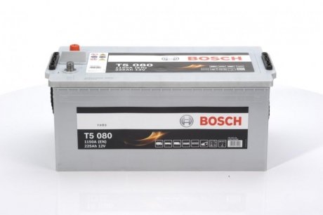 Акумулятор 225Ah-12v (T5080) (518x276x242),полярність зворотна (3),EN1150 BOSCH 0092T50800 (фото 1)