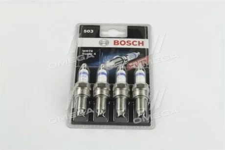 Свічка запалювання WR78 SUPER4 (LADA 2105, 2106, 2107) (4 шт. бліст.) BOSCH 0242232803