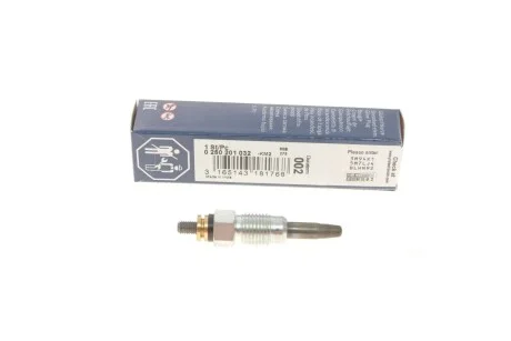 Свічка розжарювання GLP002 VW T4, GOLF III 1.6-2.4 BOSCH 0250201032