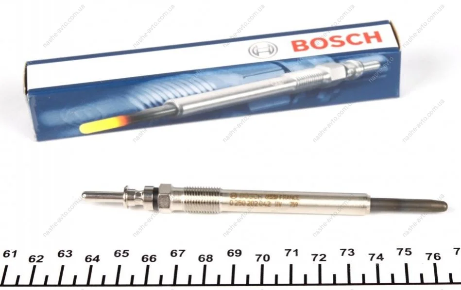 Свічка розжарювання GLP019 OPEL ASTRA, ZAFIRA 2.0 99-05 (вир-во) BOSCH 0250202042 (фото 1)