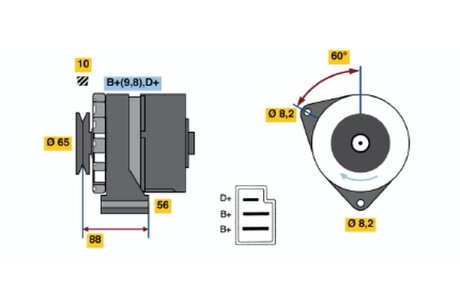 Генератор BOSCH 0986030580