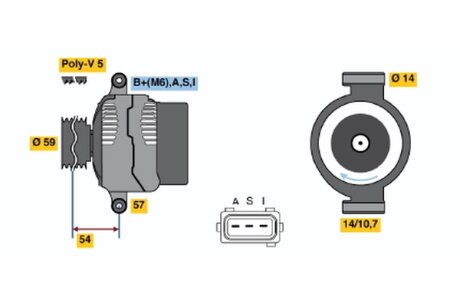 Генератор Ford BOSCH 0986044611