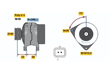 Генератор Renault BOSCH 0986045221