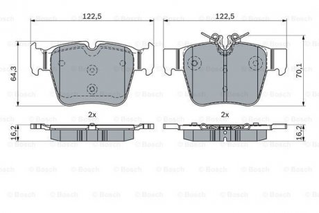 Гальмівні колодки BOSCH 0986424334 (фото 1)