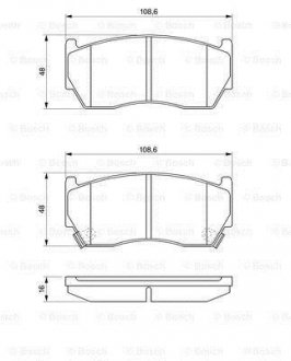 ГАЛЬМІВНІ КОЛОДКИ, ДИСКОВІ BOSCH 0 986 424 369 (фото 1)