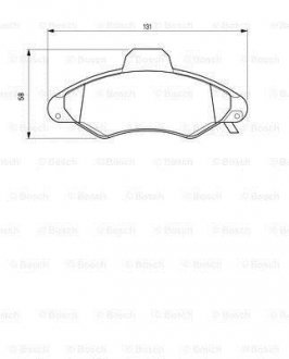 ГАЛЬМІВНІ КОЛОДКИ, ДИСКОВІ BOSCH 0 986 424 644 (фото 1)