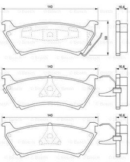 Дисковi колодки заднi BOSCH 0986424648