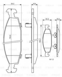 ГАЛЬМІВНІ КОЛОДКИ, ДИСКОВІ BOSCH 0 986 424 666 (фото 1)