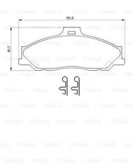 Колодки гальмівні дискові (комплект 4 шт) BOSCH 0 986 424 720