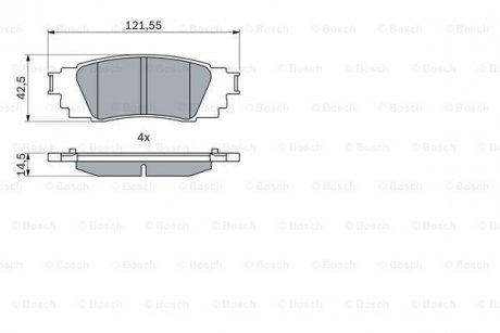 ДИСКОВI КОЛОДКИ ЗАДНI BOSCH 0 986 424 840 (фото 1)