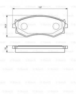 ГАЛЬМІВНІ КОЛОДКИ, ДИСКОВІ BOSCH 0 986 461 139 (фото 1)