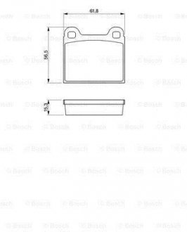 ГАЛЬМІВНІ КОЛОДКИ, ДИСКОВІ BOSCH 0 986 462 282 (фото 1)