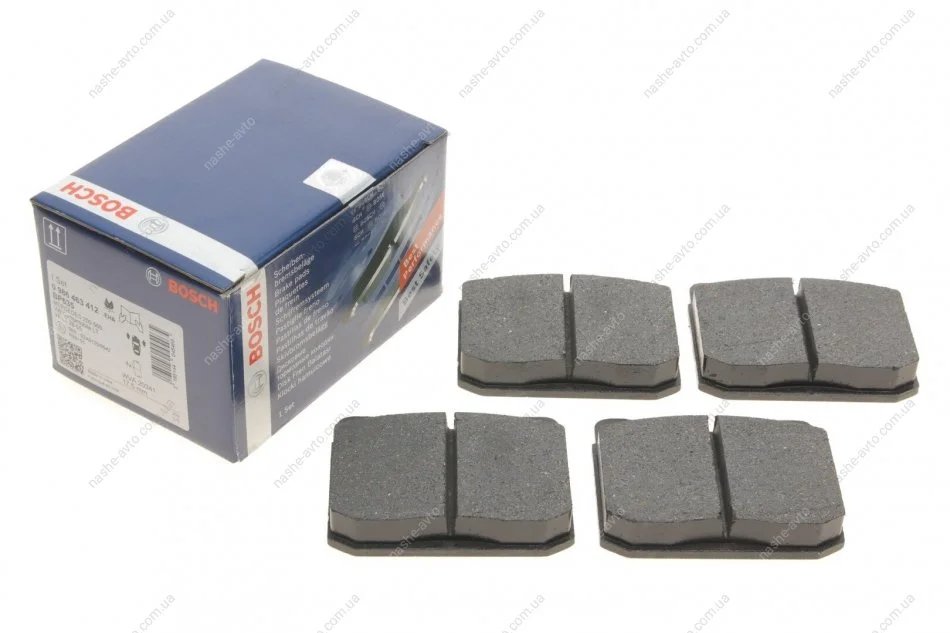Торм колодки дискові (вир-во Bosch) BOSCH 0 986 463 412 (фото 1)