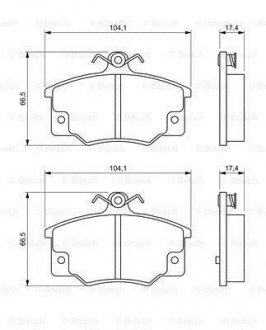 ГАЛЬМІВНІ КОЛОДКИ, ДИСКОВІ BOSCH 0 986 468 380