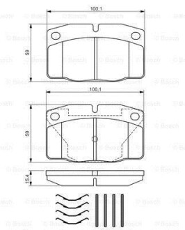 Колодки гальмівні дискові BOSCH 0 986 469 390