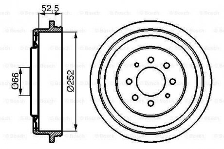 БАРАБАН ГАЛЬМIВНИЙ BOSCH 0 986 477 067