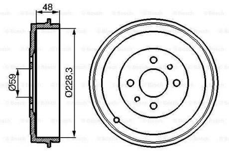 Гальмівний барабан BOSCH 0986477088