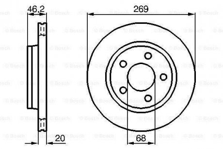 ДИСК ГАЛЬМIВНИЙ ЗАДНIЙ BOSCH 0 986 478 316