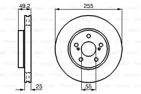 Диск гальмівний BOSCH 0986478584