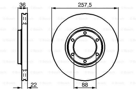 Диск гальмівний BOSCH 0 986 478 596