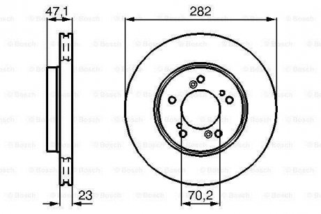 Диск гальмівний BOSCH 0986478667 (фото 1)