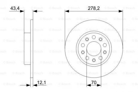 ДИСК ГАЛЬМIВНИЙ ЗАДНIЙ BOSCH 0 986 479 292 (фото 1)