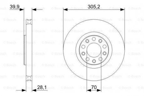 Диск гальмівний BOSCH 0986479293