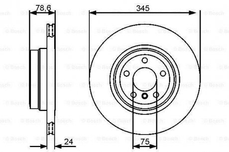 ДИСК ГАЛЬМIВНИЙ ЗАДНIЙ BOSCH 0 986 479 443 (фото 1)