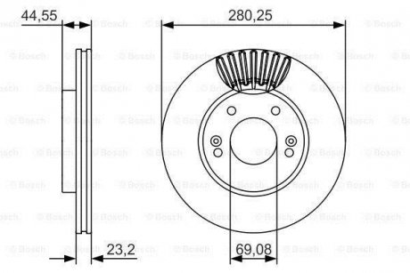 Диск гальмівний BOSCH 0986479A12